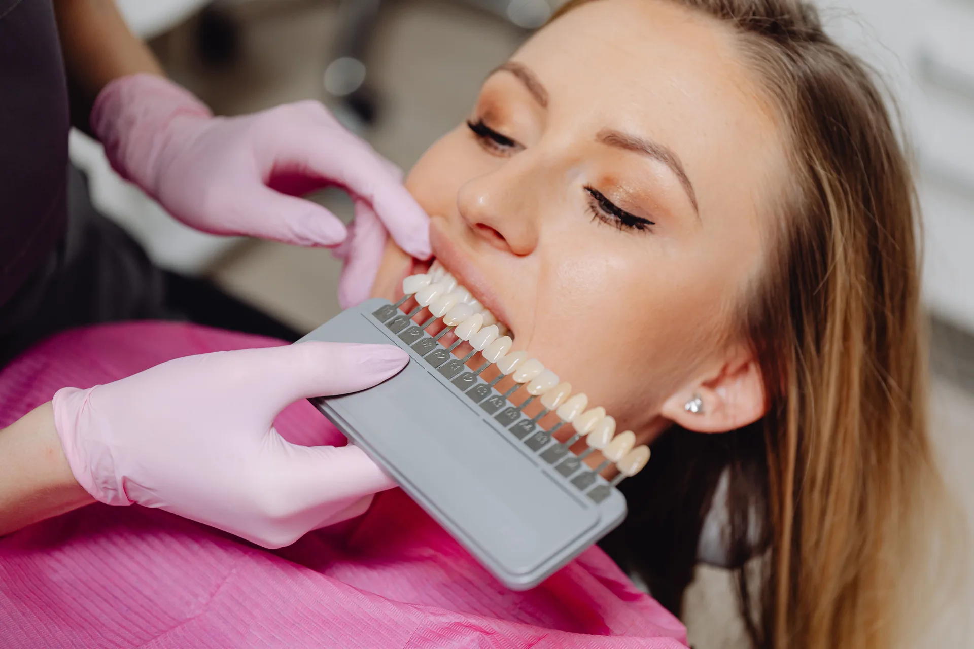 Patient receiving restorative dental care at Plaza Dental Arts